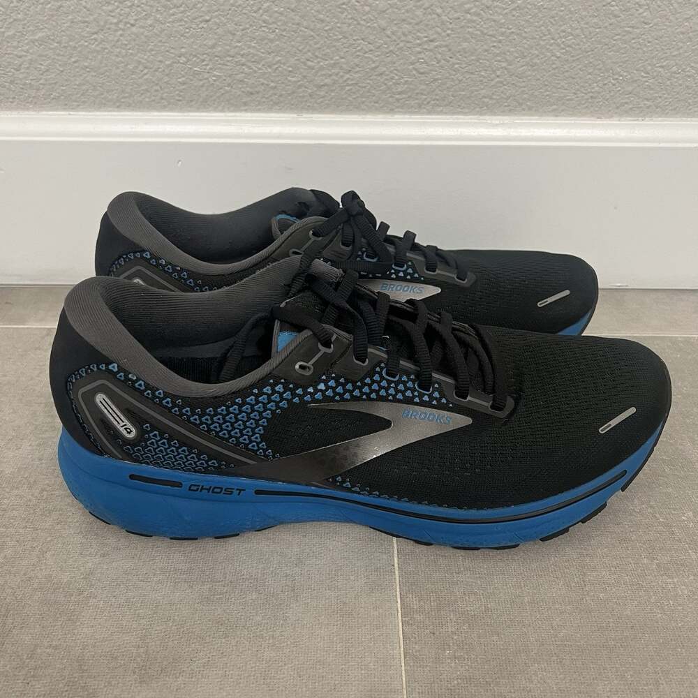 Brooks Ghost 14 Mens Size 13D Blue Black Running Sneakers Shoes 1103691D056